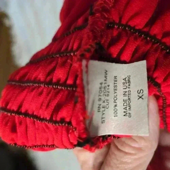 Krisa Smocked Tank Mini Dress NWT Red XS - Picture 5 of 13